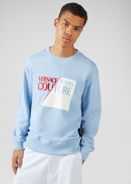 Versace Embroidered Logo Sweatshirt Herr - 963208CGT